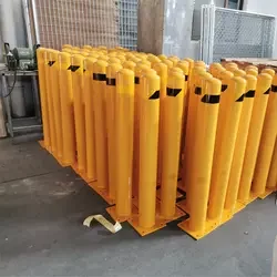 Safety Bollard  Yellow Powder Coated Safety Parking Barrier Post