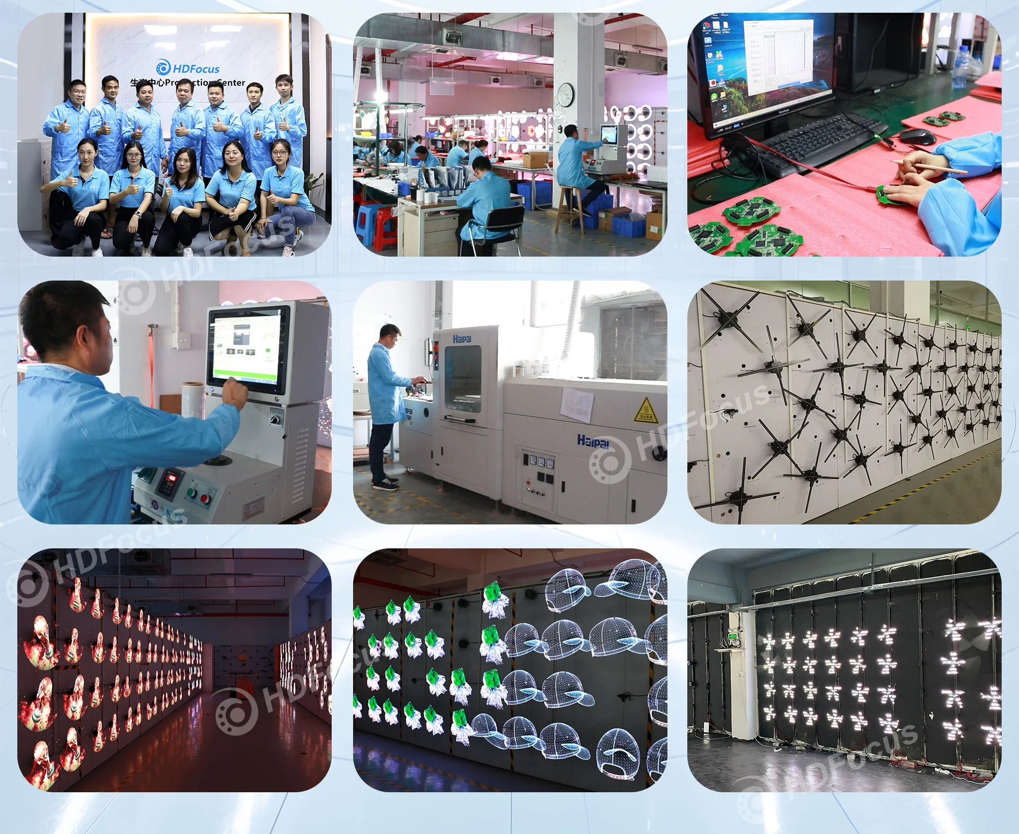 Growns3D Holographic Projection 3D Fan 65cm Dia Hologram Light Projector for Advertising Display OEM/ODM Supplier