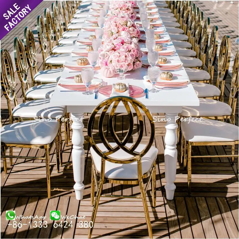 Factory Direct Sale Stacking Wedding Hotel Dining Chair High Back Metal X Iron Aluminium Crossback Chair
