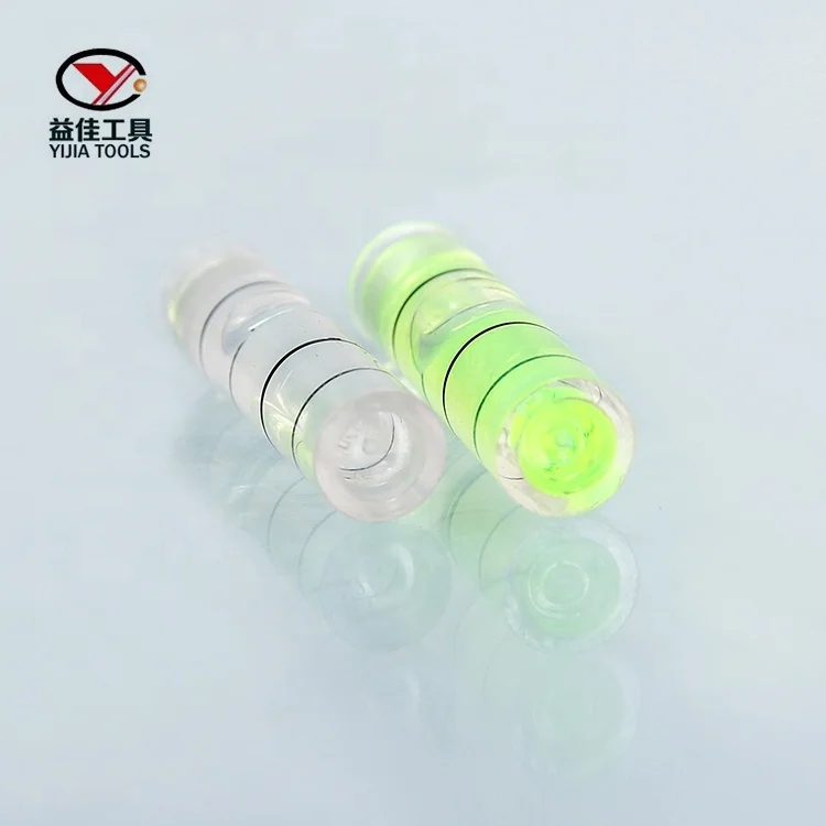 YJ-SL0512 High Precision Bubble Level Glass Columnar Spirit Level Plastic Spirit Bubble Level