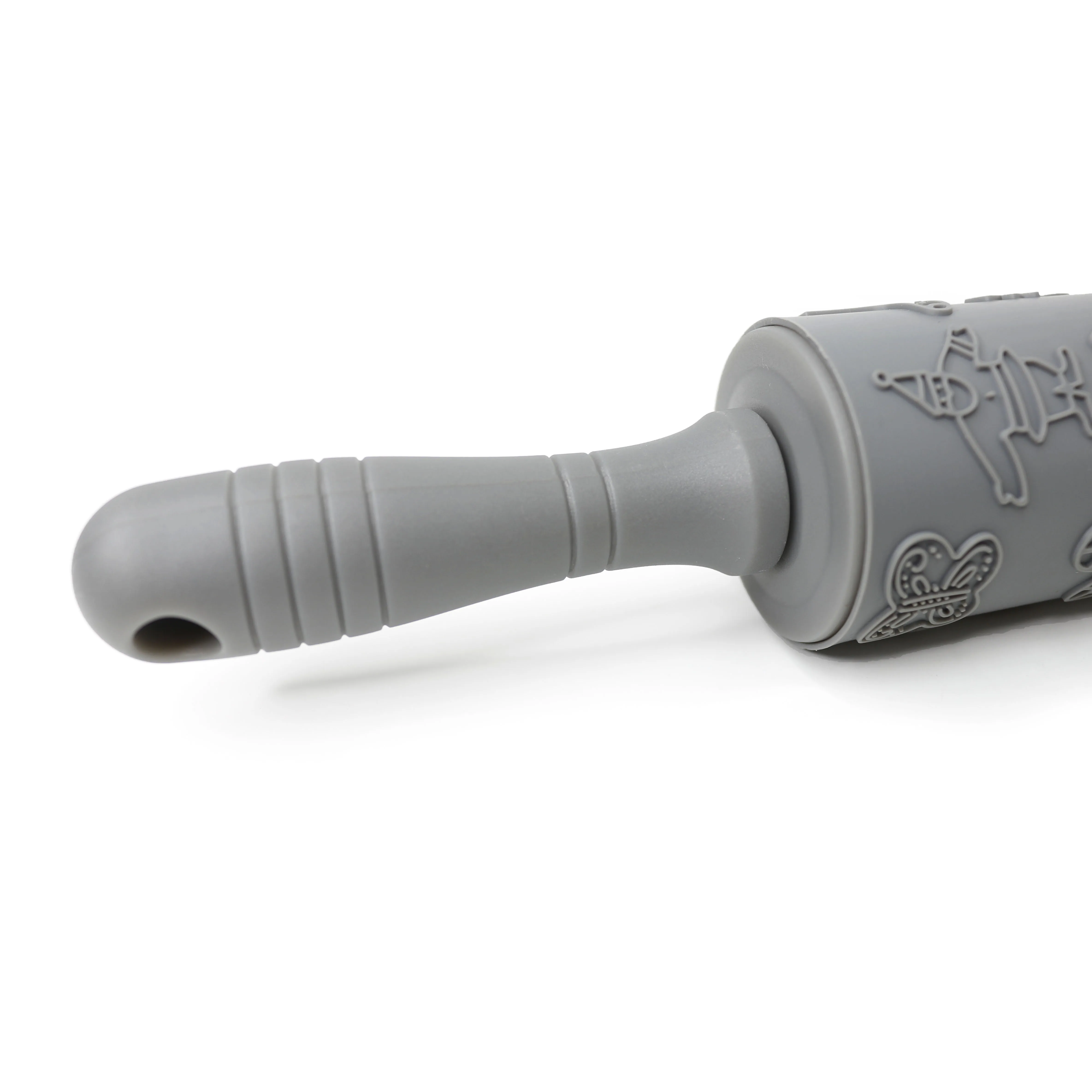 Embossing Santa pattern christmas theme silicone rolling pin for DIY baking