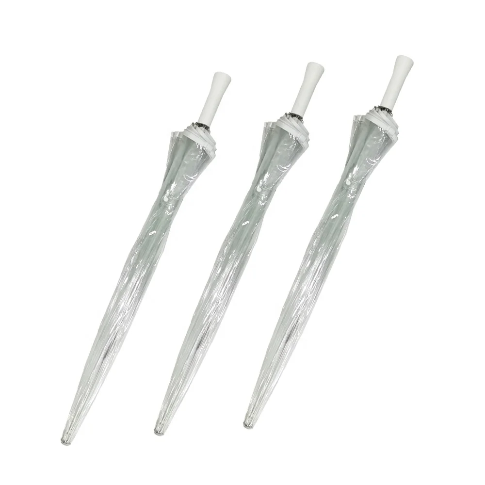 PVC Umbrella Clear Transparent Straight Umbrella With Customized