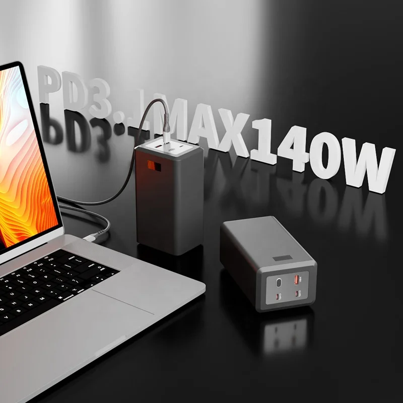 Графеновый блок питания PD3.1 140 Вт 26800 мАч 270 зарядное устройство GaN настольное