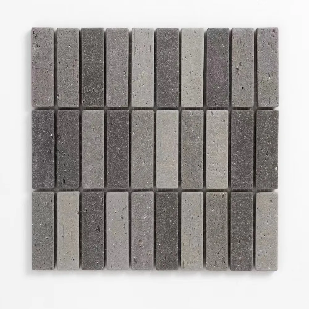 Cheap price terracotta red rustic antique clay mosaic strip ceramic matt tiles backsplash wall and floor tiles