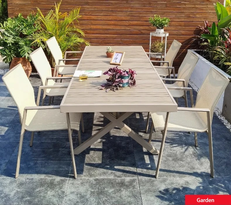 All weather long lasting foldable outdoor table sets garden table with chairs