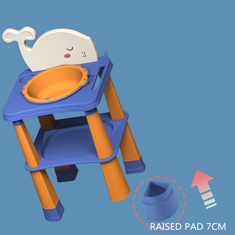 Новинка 2022, умывальник для младенцев с мультяшным Китом, детский умывальник, детский стол для чистки, оптовая продажа детских пластиковых принадлежностей