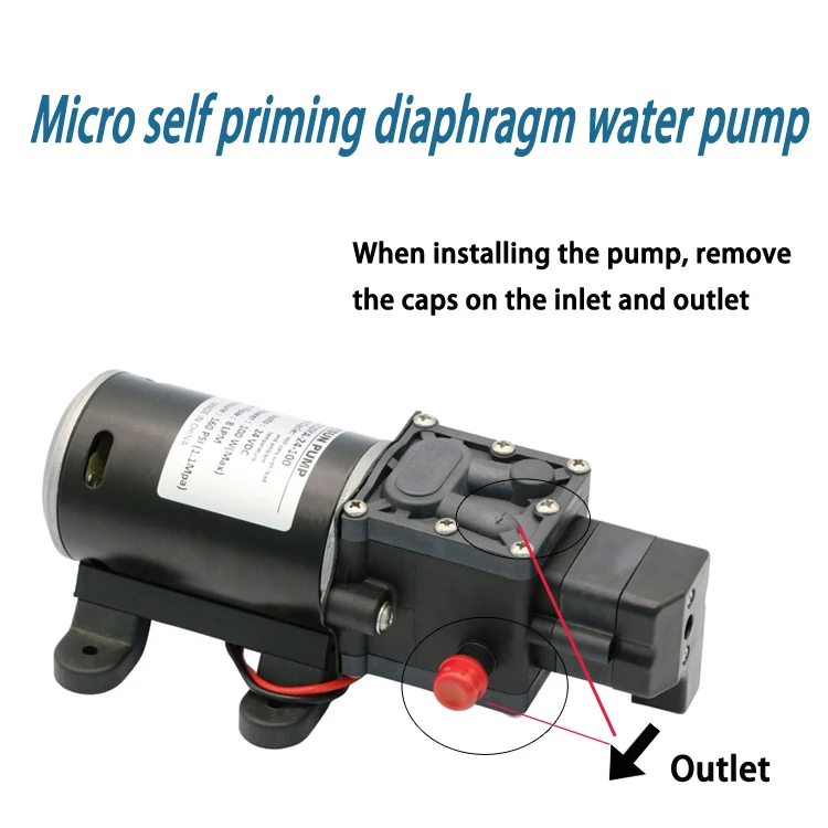 160PSI 8L/min 12V24V water circulation mini electric high pressure automatic pressure control smart car wash water pump