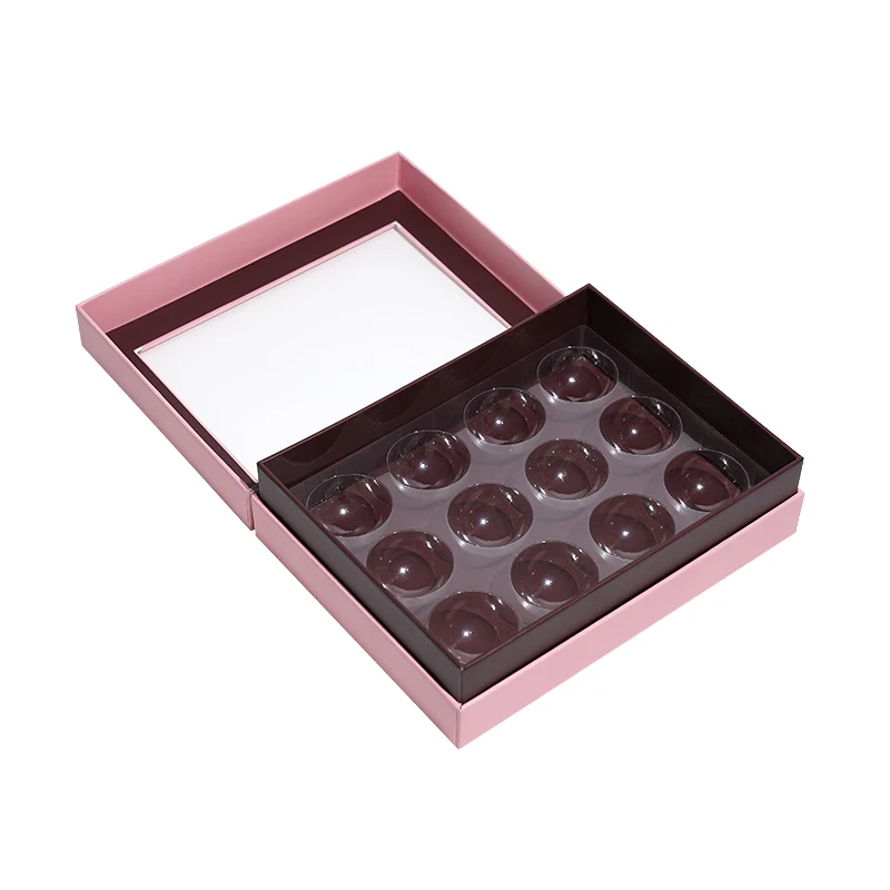 Custom Logo Free Design Magnetic Chocolate Packaging Box With Dividers Food Candy Box Chocolate  Box With Pvc Window