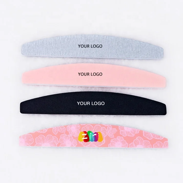 Factory Wholesale High Quality Professional Custom Logo  Zebra Half Moon Nail File