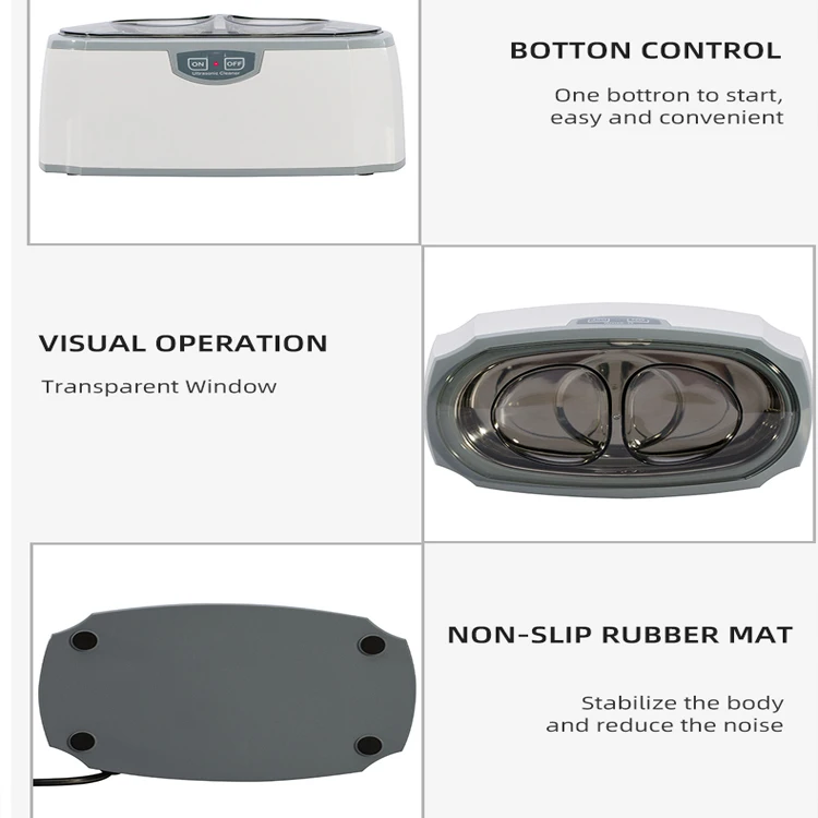 Waterproof Digital Portable Ultrasonic Cleaner Cleaning Jewelry Watch Band Glass Denture Ultrasonic Cleaner for Household
