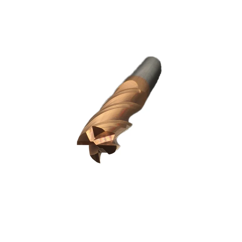 HRC55 copper color end mill drill reamer carbide taper tungsten steel carbide chamber spiral groove reamer 3mm