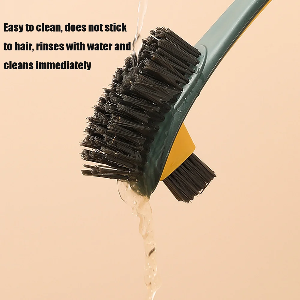 2-in-1 Eco-Friendly TPR Toilet Cleaning Brush Long Handle PET Holder with Double-Sided Brush Disposable Design Toilet Cleaning
