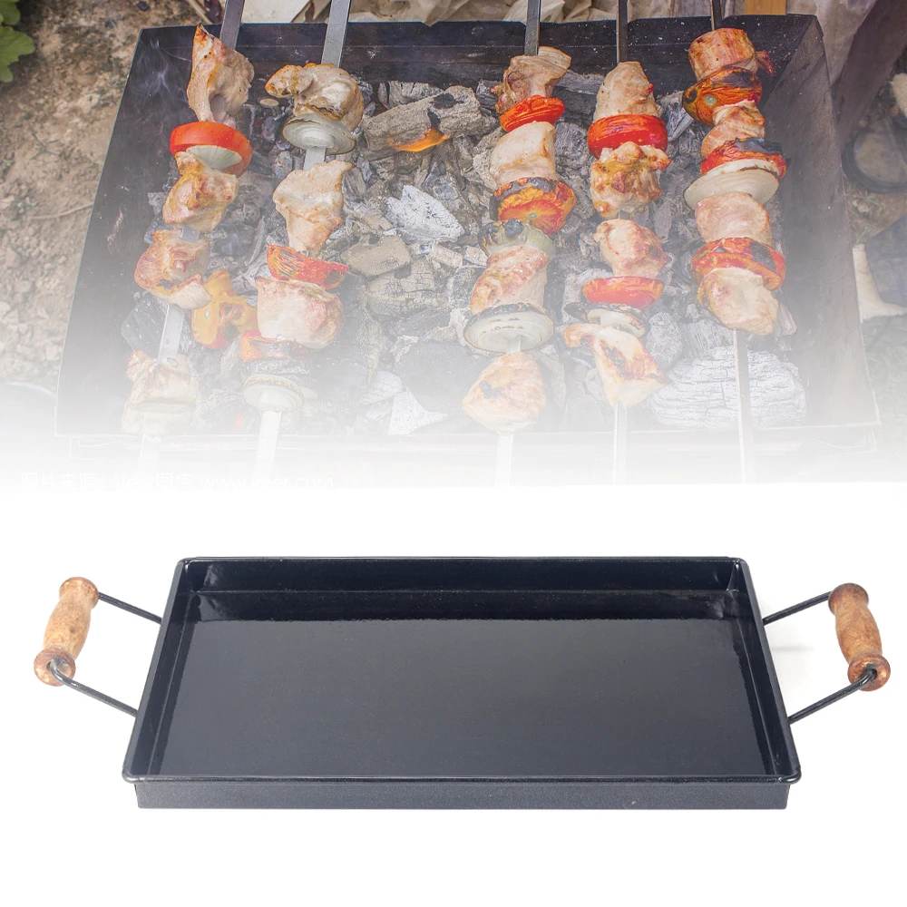 BBQ nonstick grilling topper basket tray roasting pan for camping grill