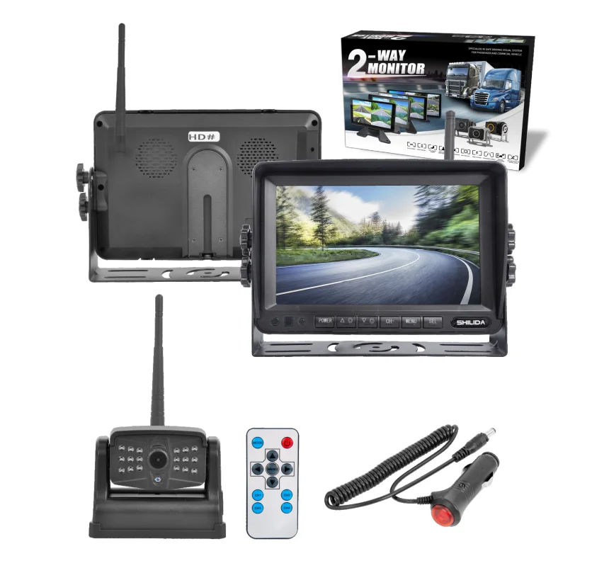 Shiliduo SS-8254A Universal 7 Inches Screen 1024X600 Resolution Truck Monitoring Digital Wireless Backup Camera System Portable