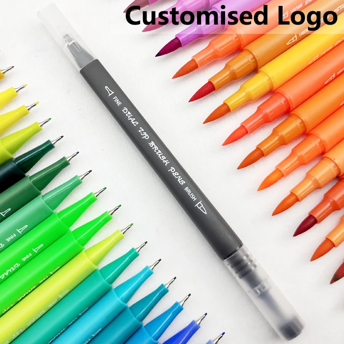 
72 Coloring Dual Felt Tip Art Markers for Adult Kids Coloring Books Calligraphy Watercolor Brush Pens 