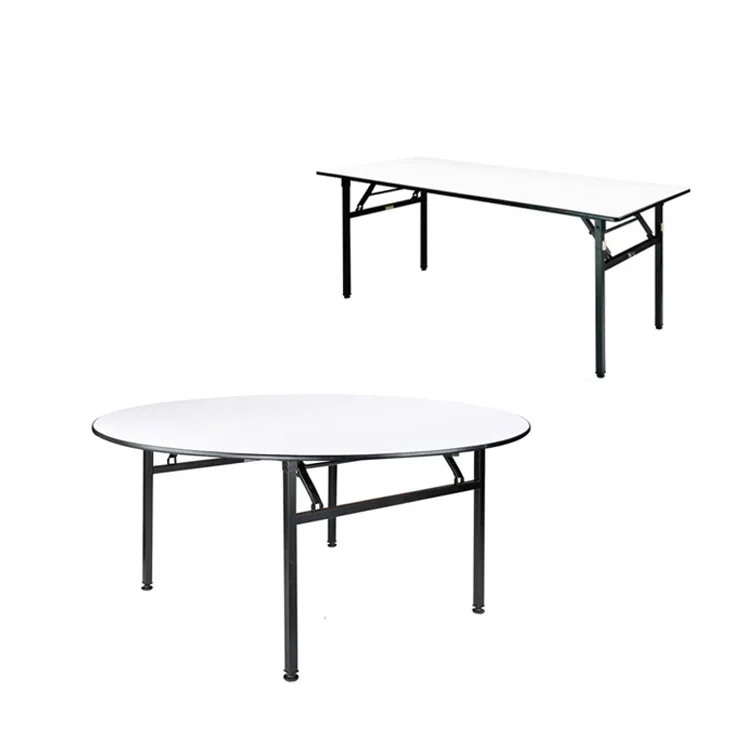 Hotel furniture combination round half serpentina plegable S shape crescent folding table for dining banquet