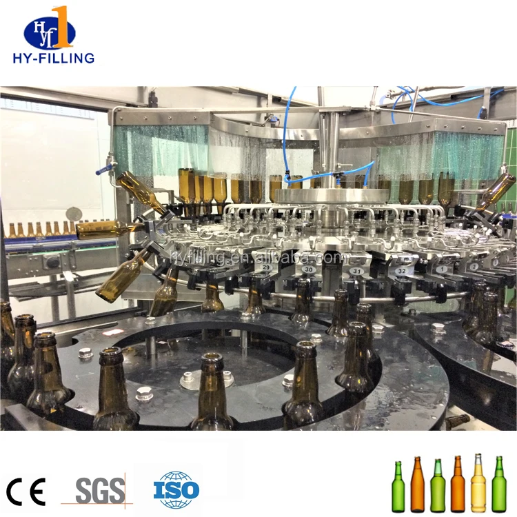 full auto beer filling system supply Automatic Glass Bottle Making beer filling sealing machine