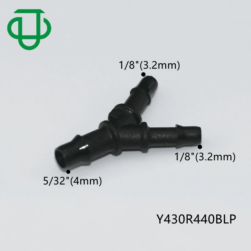 JU Plastic Reducing Easy Assembly Hose Barbed 3 Ways Wye Reduction Tube Fitting Barbed Y Shape Reducer Connector