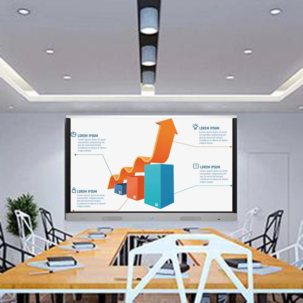 86 Inch 4K 2K Ultra HD Screen Smart Board Interactive Touch White Board For Video Conference Projector