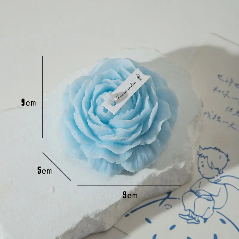 2024 New  Decorative Flower Candle Perfumada Aromatherapy Peony Shaped Flower Scented Candle For Wedding Celebration Home Decor