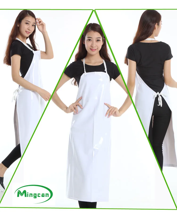 Heavy Duty Adult Woman Rubber White Reusable Butcher TPU Apron Waterproof