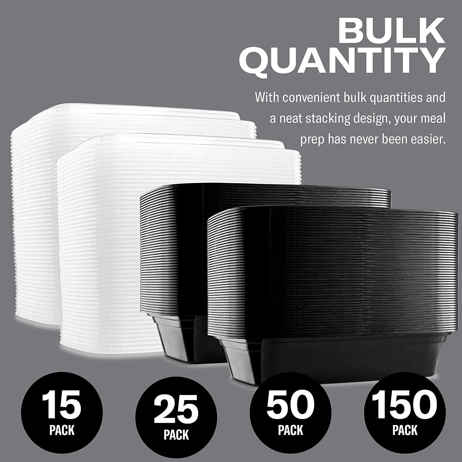 16 унций 24 унции 32 унции 37 унций 48 унций одноразовый черный круглый пластиковый контейнер для хранения еды в микроволновке