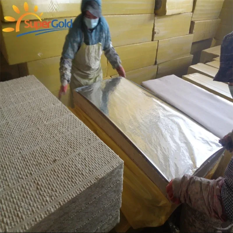 Панель из каменной ваты суперзолота с алюминиевой фольгой панель минеральной 60 мм
