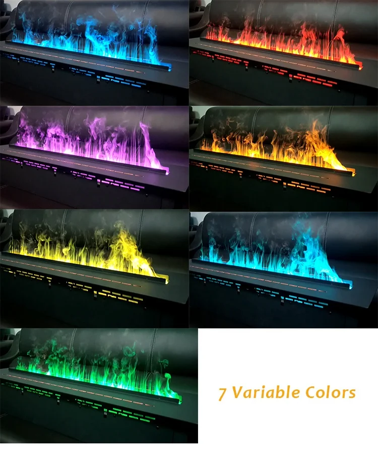 Modern 1000 mm 3D Water Vapor Steam Electric Fireplace Heater Cassette  Water Vapor  Fireplace Insert