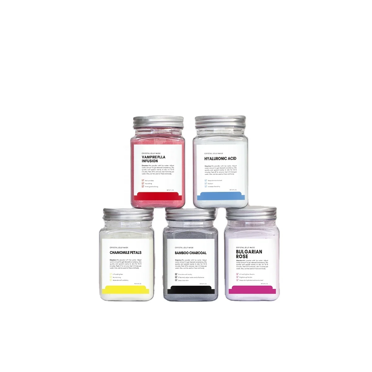 Skincare OEM 50 Flavors Hyaluronic Acid Jelly  Brightening Peel Off Hydrojelly Mask Hydro Jelly Face Mask Powder Jelly Mask