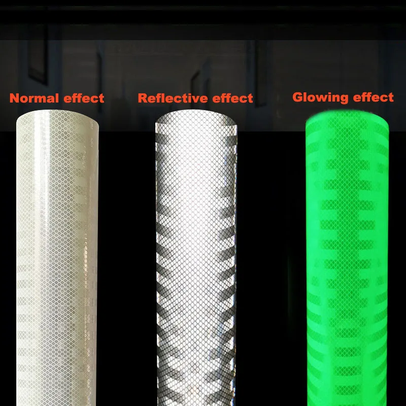 micro prismatic UV inkjet printable long afterglow roadway signs glow in the dark reflective luminous vinyl film sheet sticker
