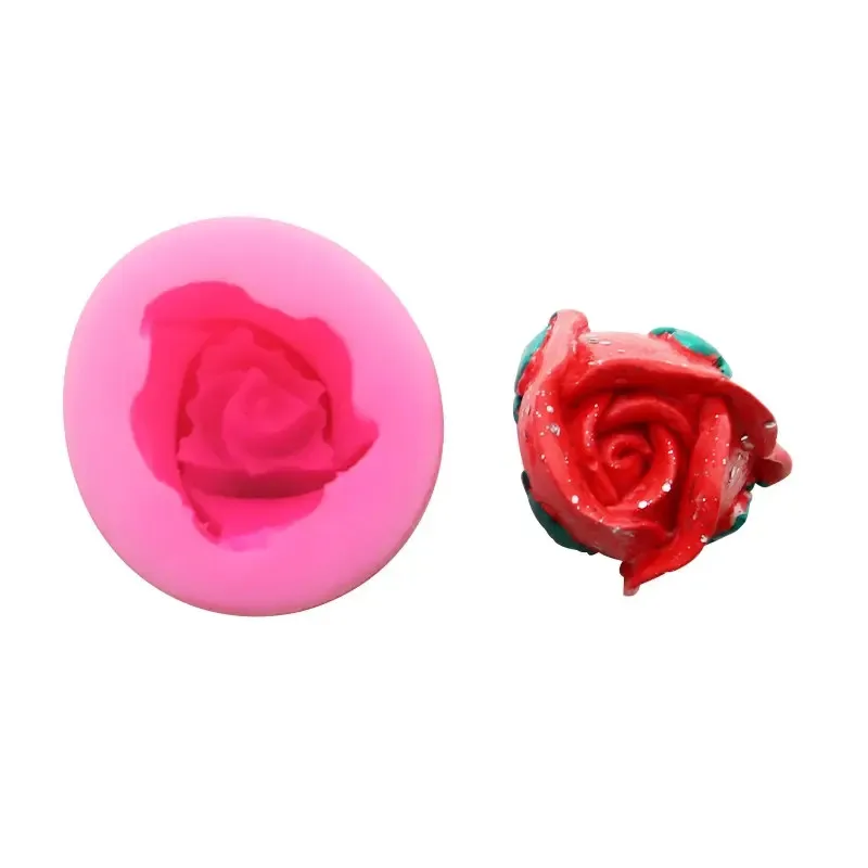 Y302 Handmade Rose Flower incense Candle Silicone Mold