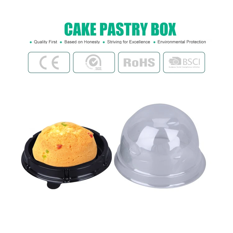 Custom Take Away Food Japanese Sushi Nori Cake Container Packaging Disposable Plastic Bento Cake Box With Lid