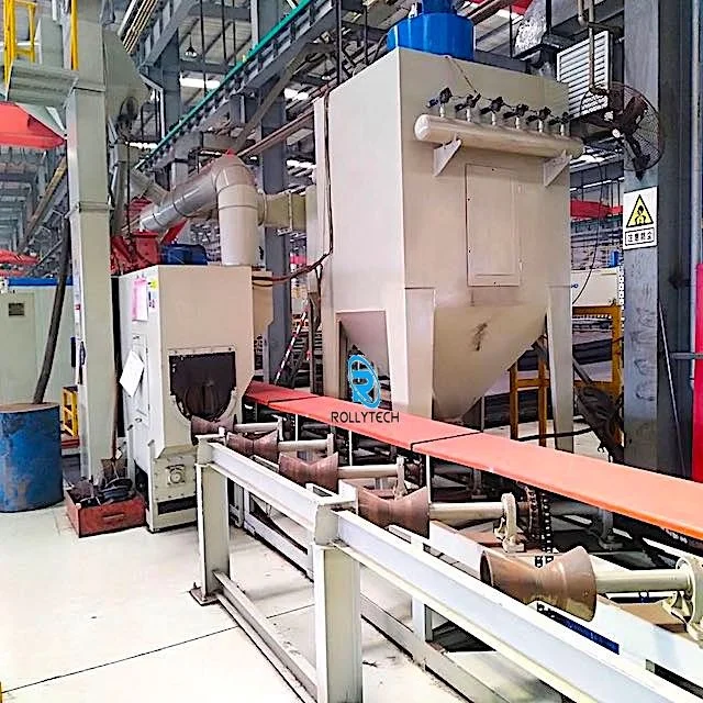 Conveying shot blasting machine for lpg/cnc/gas cylinder