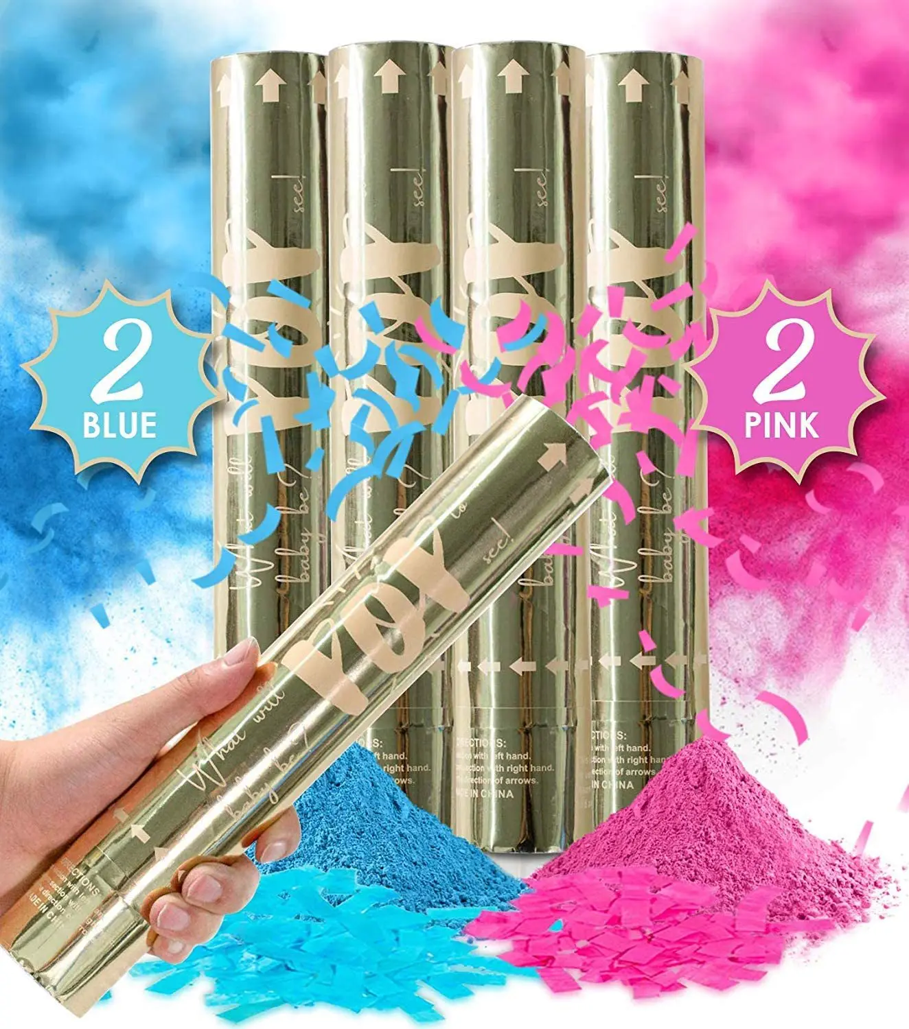 Hot Sell Gender Reveal Confetti Cannon Party Decoration Party Poppers