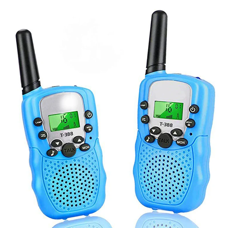 2 шт./пара ребенка портативный двухстороннее радио 3 км РАДИОТЕЛЕФОНА Walkie Talkie “иди и детей 22 канала с ЖК-экраном подсветкой фонарик