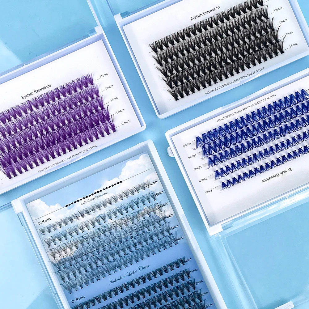 Ресницы для наращивания из искусственной норки с сегментами новый дизайн 2022 года