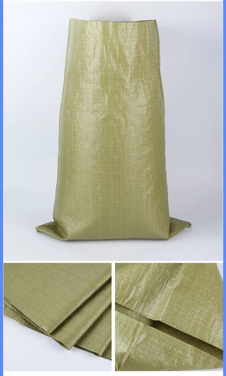 Polypropylene Packaging 25kg 50kg 100kg Plain Sack PP Woven Fabric Grain Maize Soybean Peanut Salt