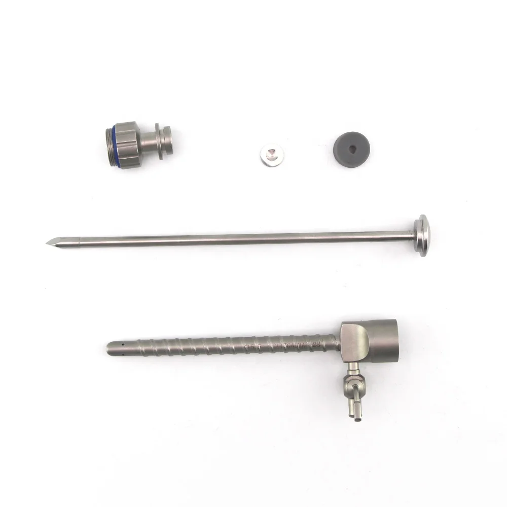 Medical stainless steel Laparoscopic magnetic trocar with screw rod