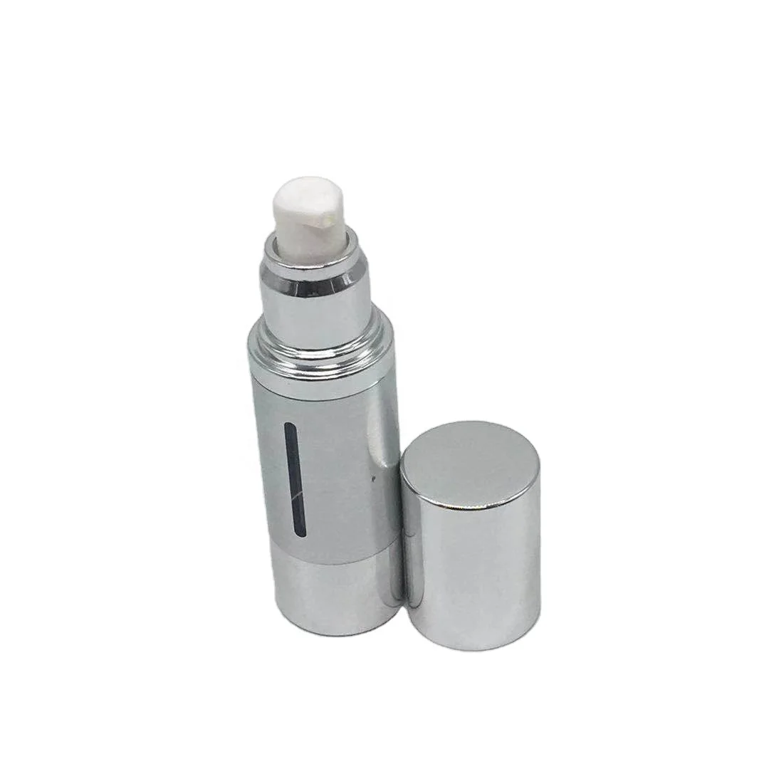 15ml Silver Plastic As Airless Bottle Lotion Pump Spray Bottles Cosmetic Packaging