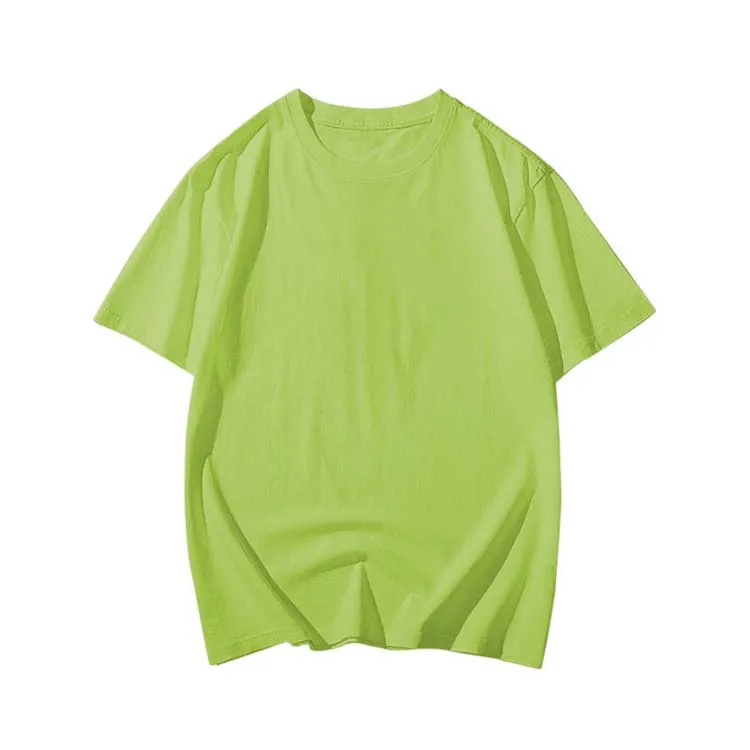 
2021 high quality plain breathable 100% organic cotton jersey custom with logo solid color t shirt 