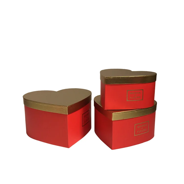
2020 Changyi wholesale flower boxes Multi color Heart shape Rose paper box wedding party decoration flower packing box 