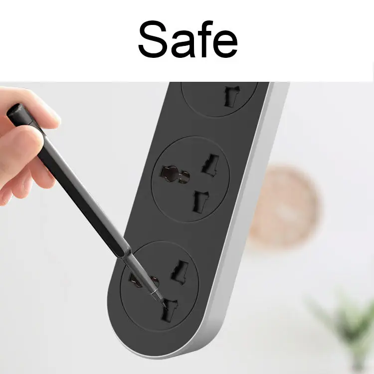 Y1W  2500W US EU UK Power Strip German Plug 3 AC Outlets and 3 USB Ports Universal Extension Outlet 1 Usb C And Usb