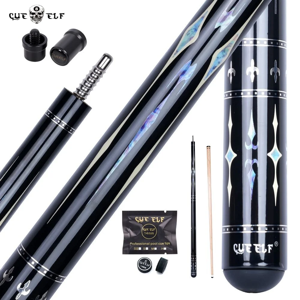 CUEELF Wholesale  Carom Pool Cue Firm Hard Maple Shaft 11.8mm Tip Size  High Grade Sticker Pool Cue