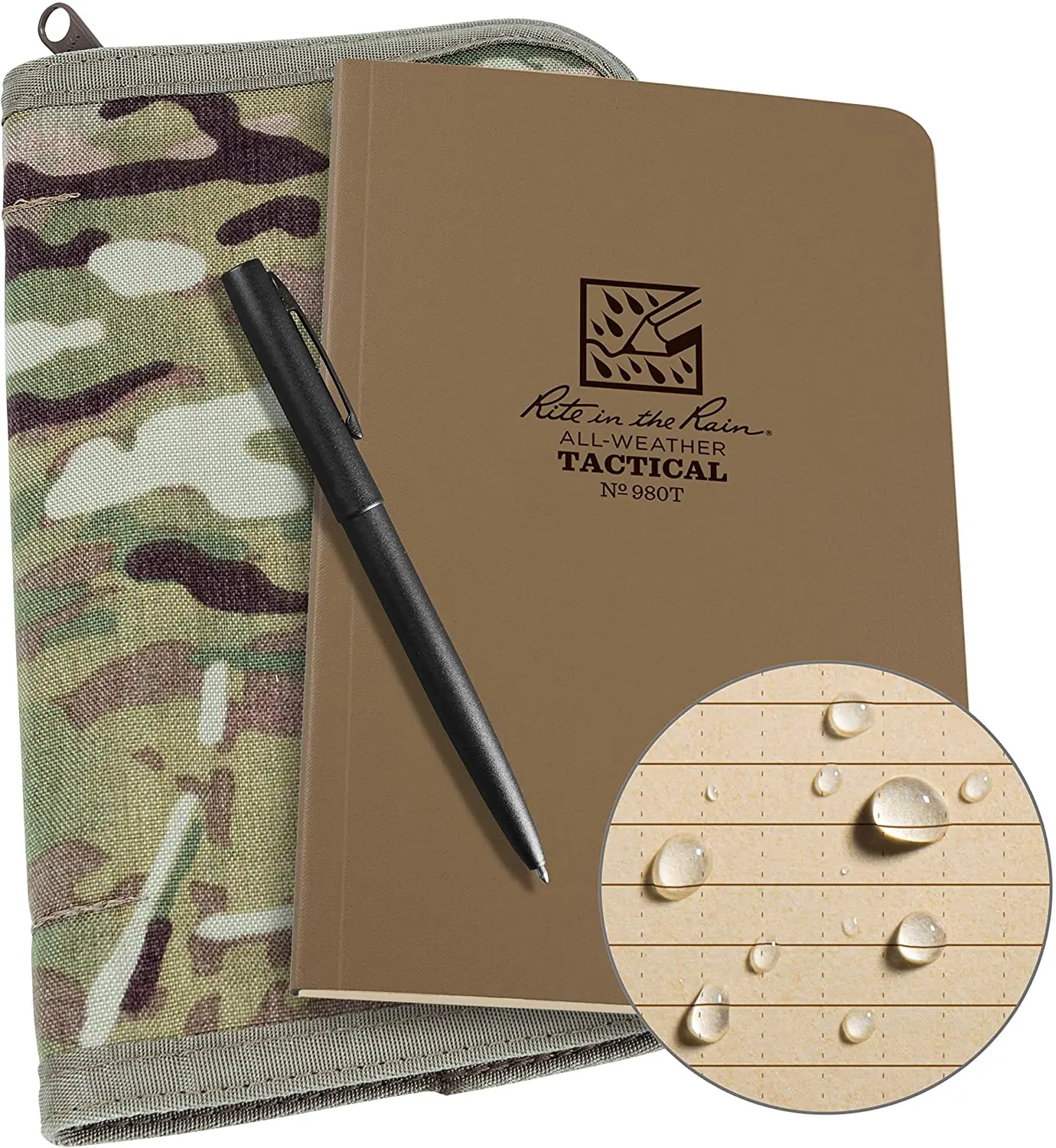 Wholesale Weatherproof Tactical Field Kit with Tan Tactical Notebook