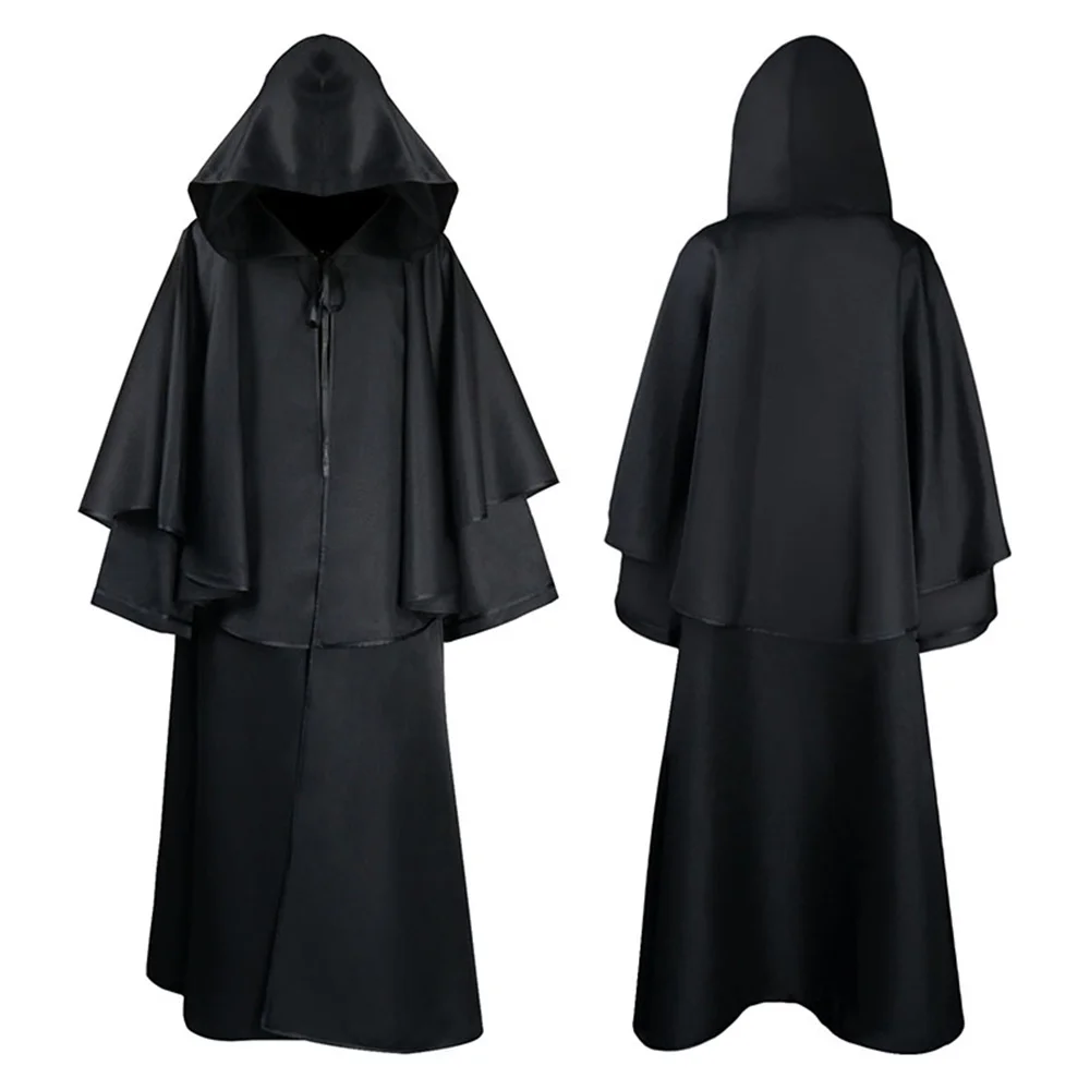 
Hooded Cloak Long Velvet Vampire Halloween Costume Cape for men and women 