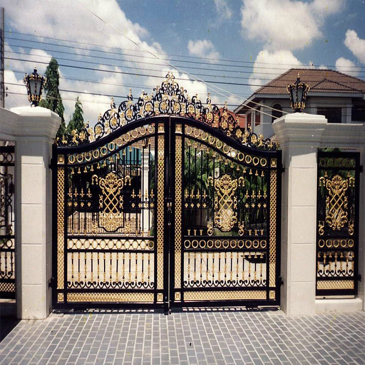 High Quality Wrought Iron Modern Security Door Iron Garden front Main Gate Designs