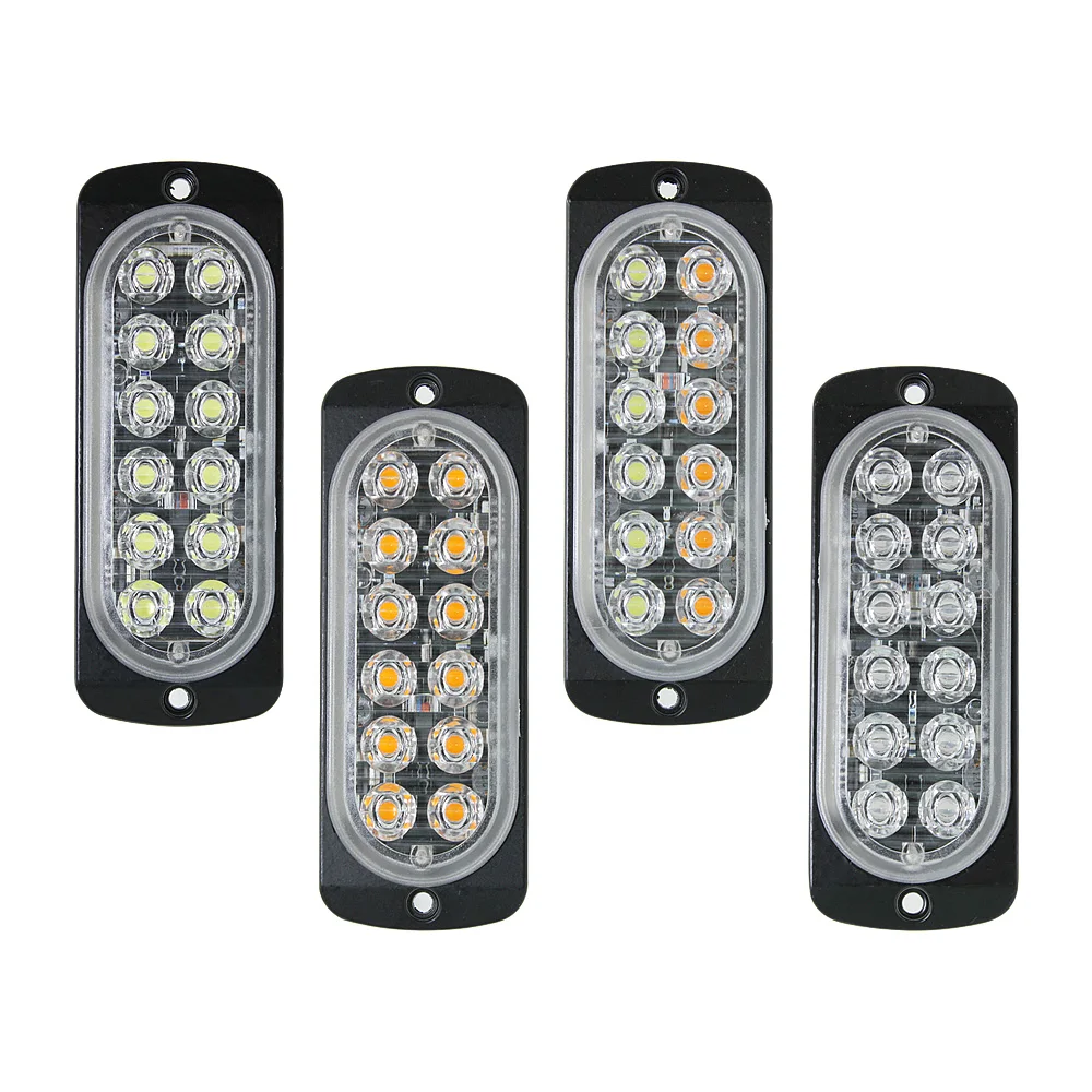 
Emergency Light 10-30V 12 LED Strobe Lights Warning Grille Colorful Flashing Truck Car Motorcycle Beacon Lamp Traffic Breakdown 