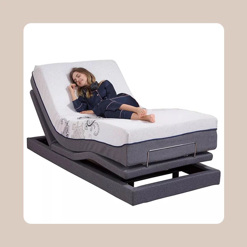 Patented Steel Construction Frame Memory and Wireless Remote Adjustable Bed Frame