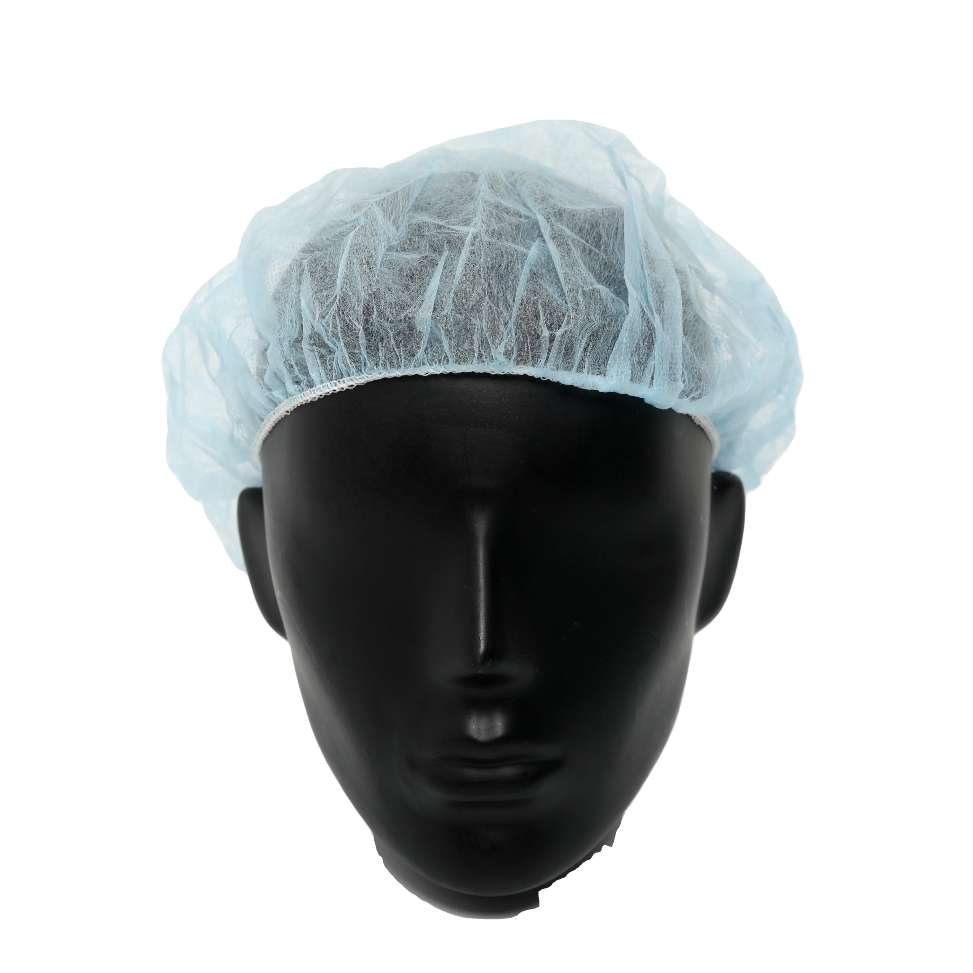 
Factory sale various soft feeling and comfortable blue white clean bouffant cap 