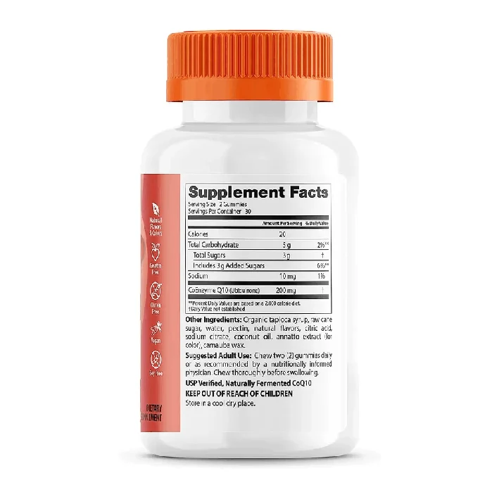 OEM Private Label Vegan CoQ10 Gummies Support Heart Health Coenzyme Q10 supplements for Energy Potent Antioxidant